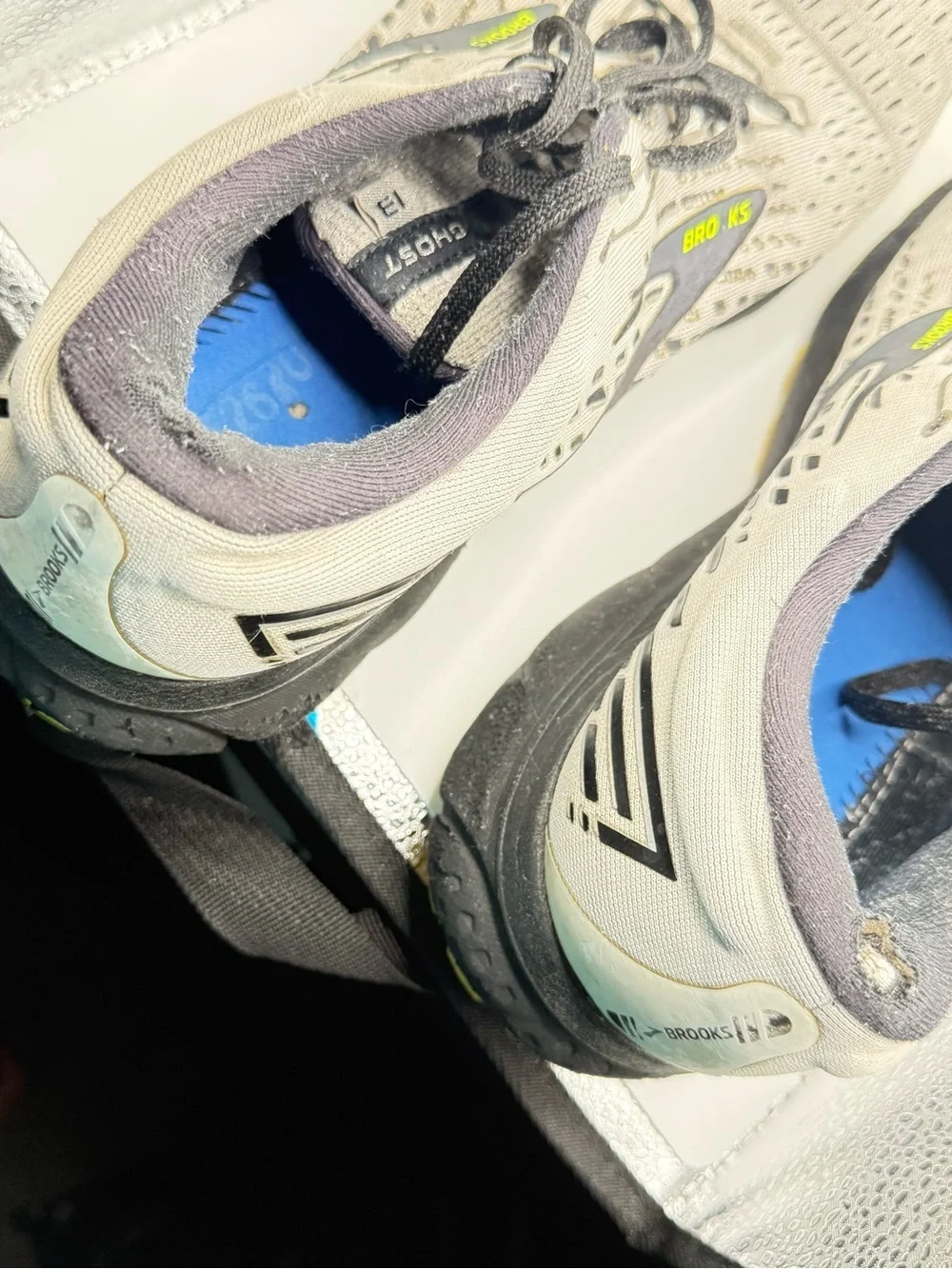 Brooks Ghost 13 Run Visible White Men Night Running Shoes 1103481D129